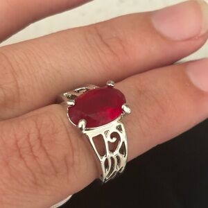 Florence Scovel Garnet Bold Love Ring size 7 - new